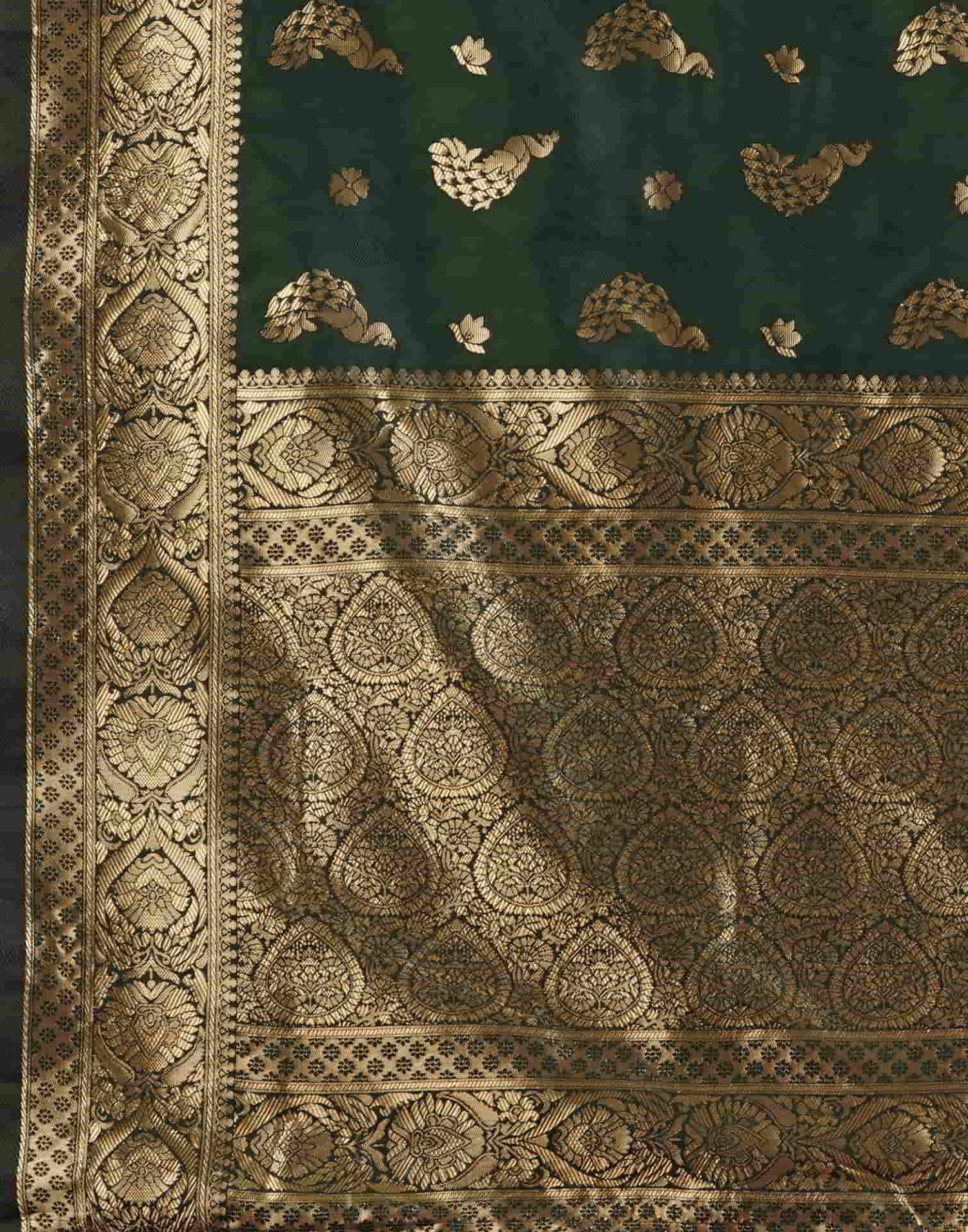 Green Banarasi Silk Woven Saree