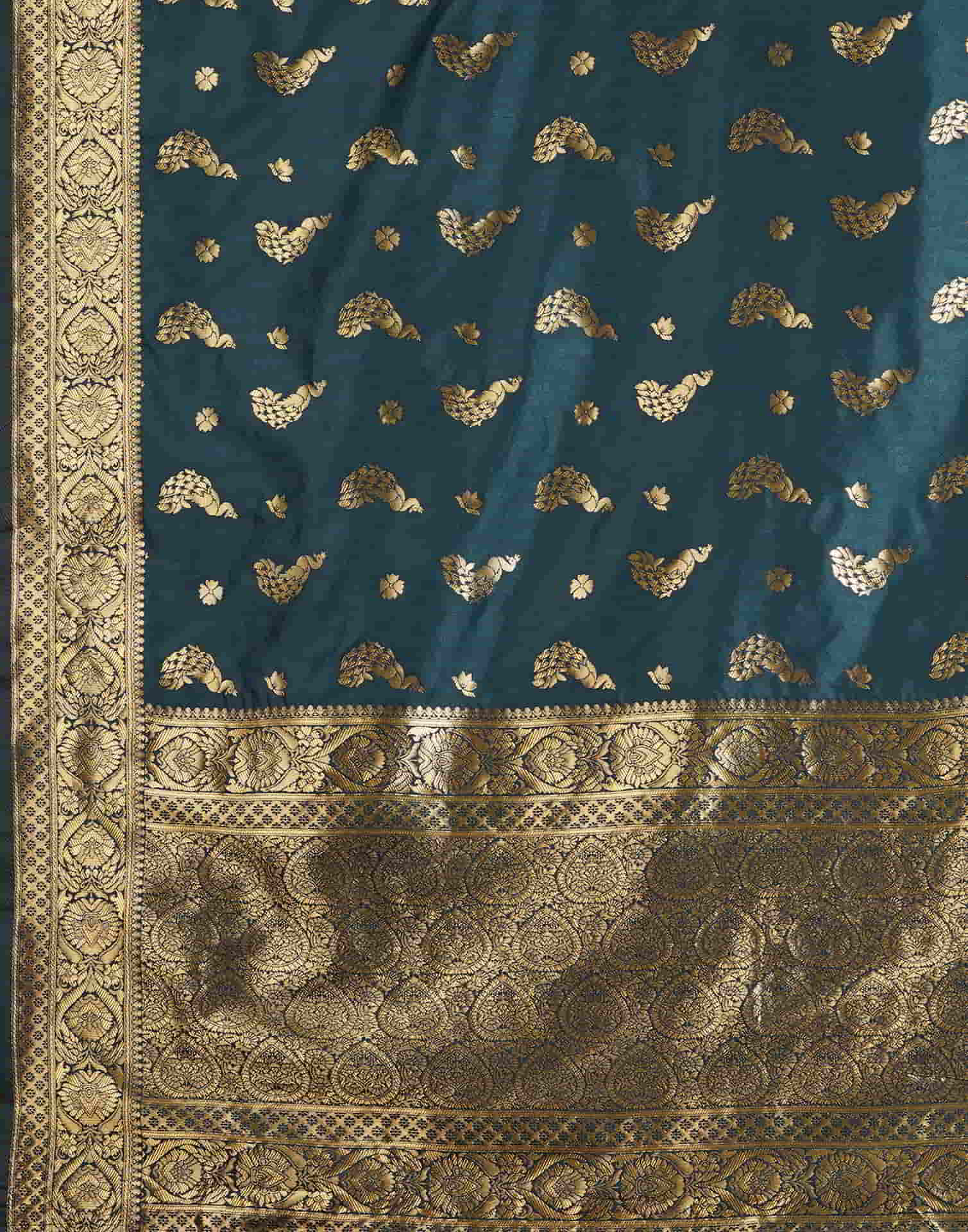 Blue Silk Woven Banarasi Saree