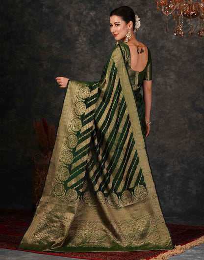 Green Banarasi Silk Woven Saree