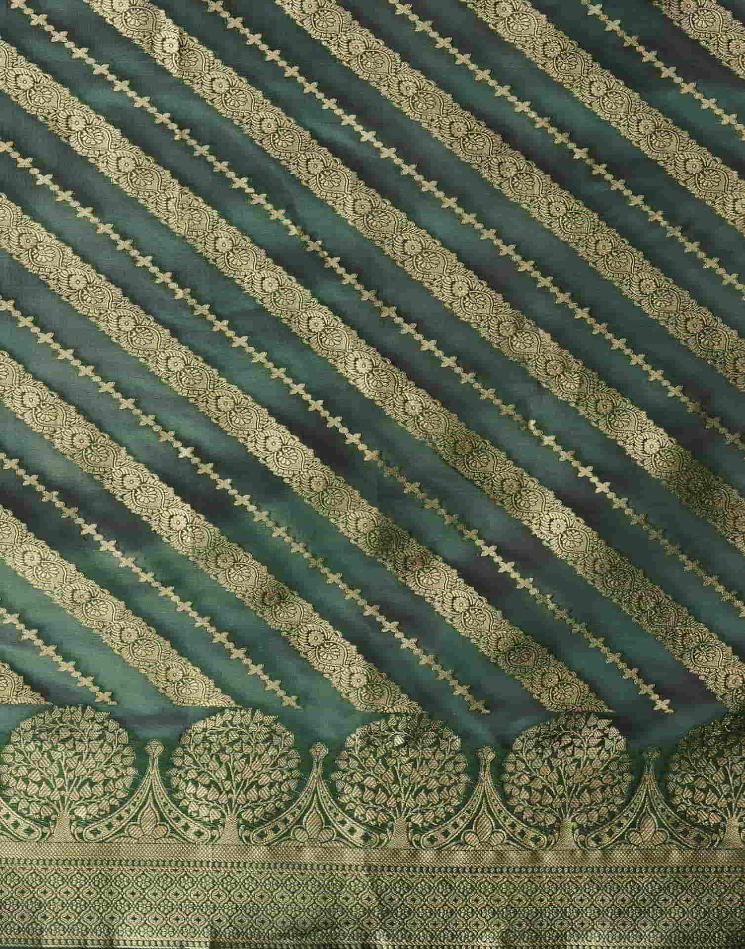 Green Banarasi Silk Woven Saree