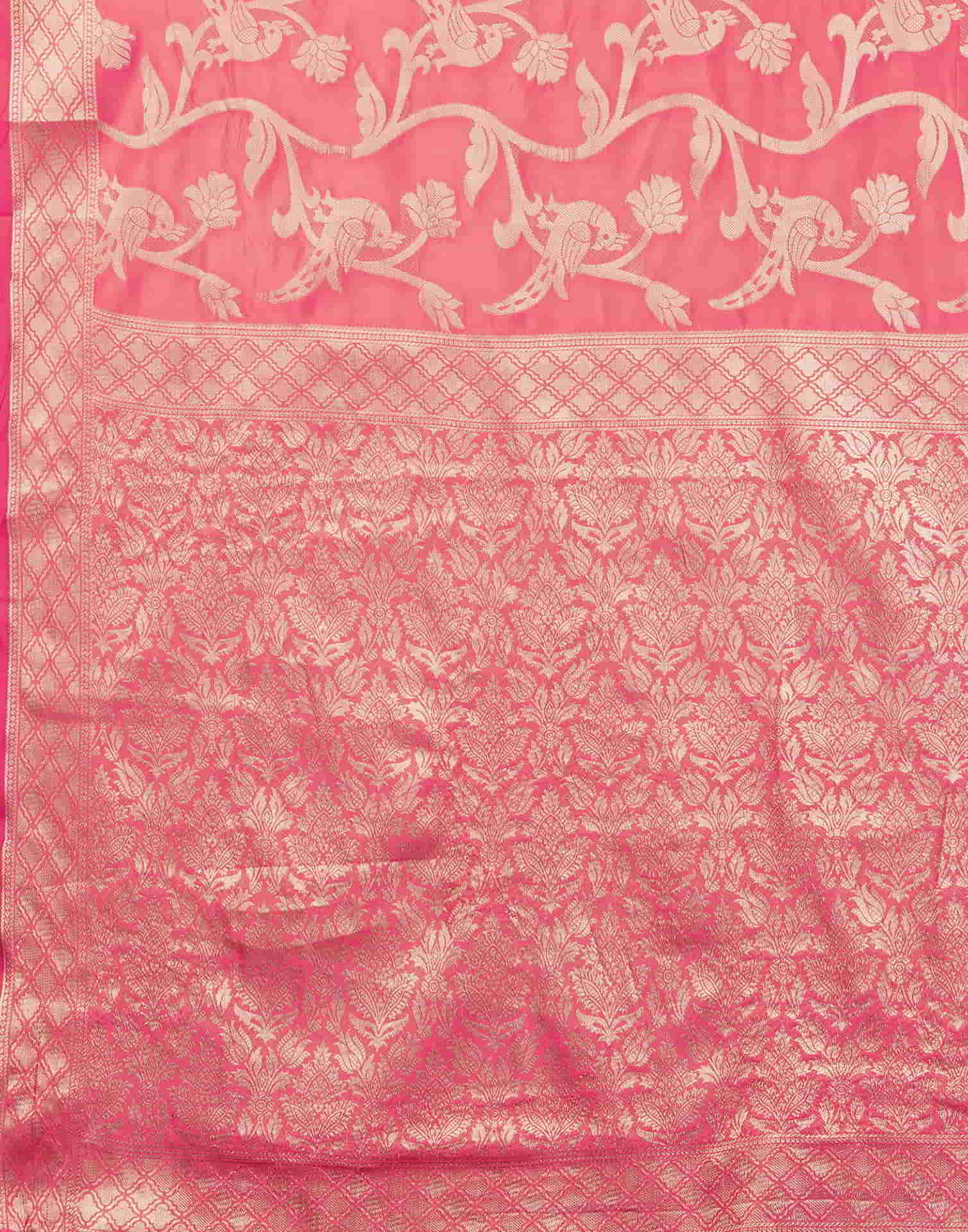 Pink Banarasi Silk Woven Saree