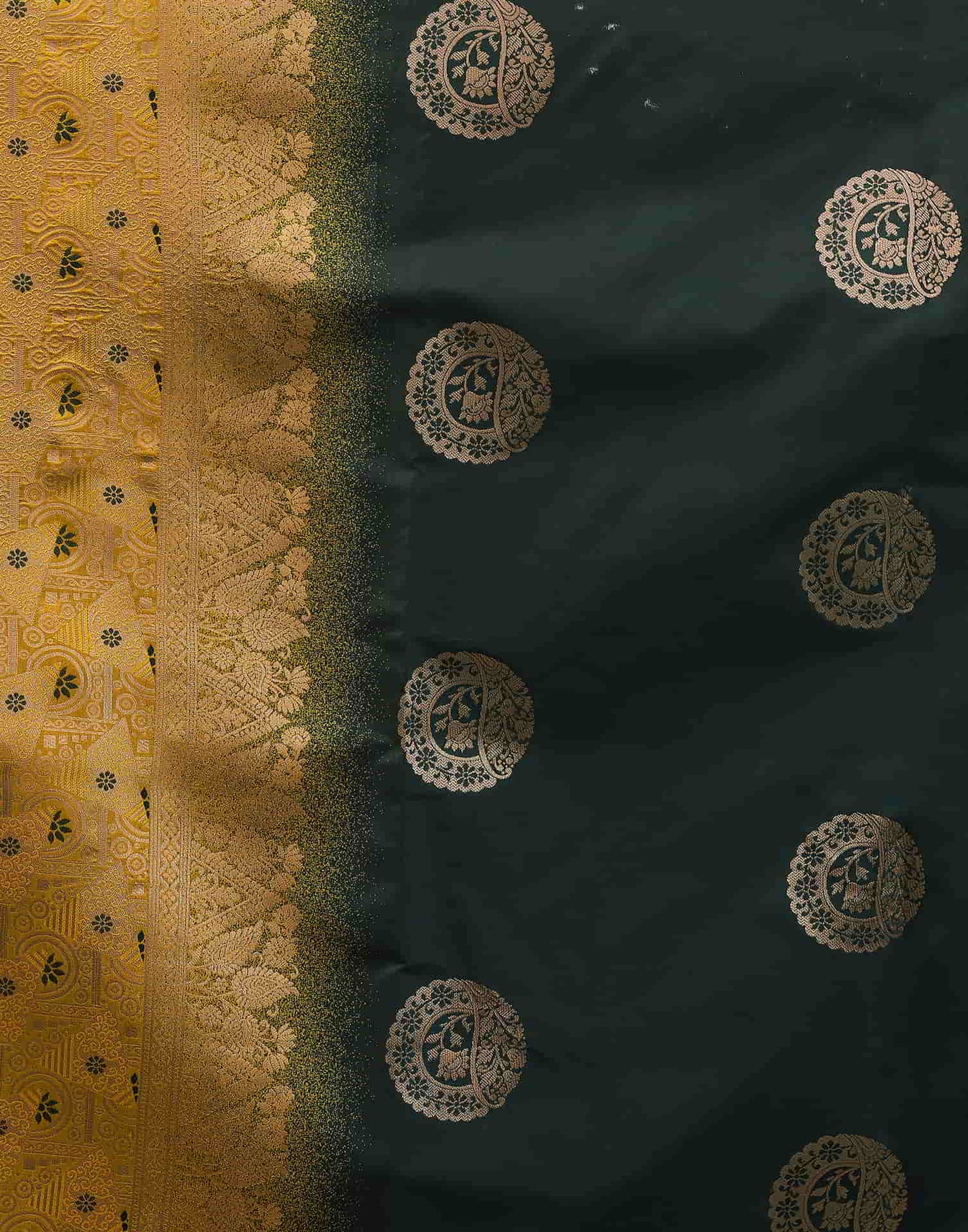 Green Banarasi Silk Woven Saree