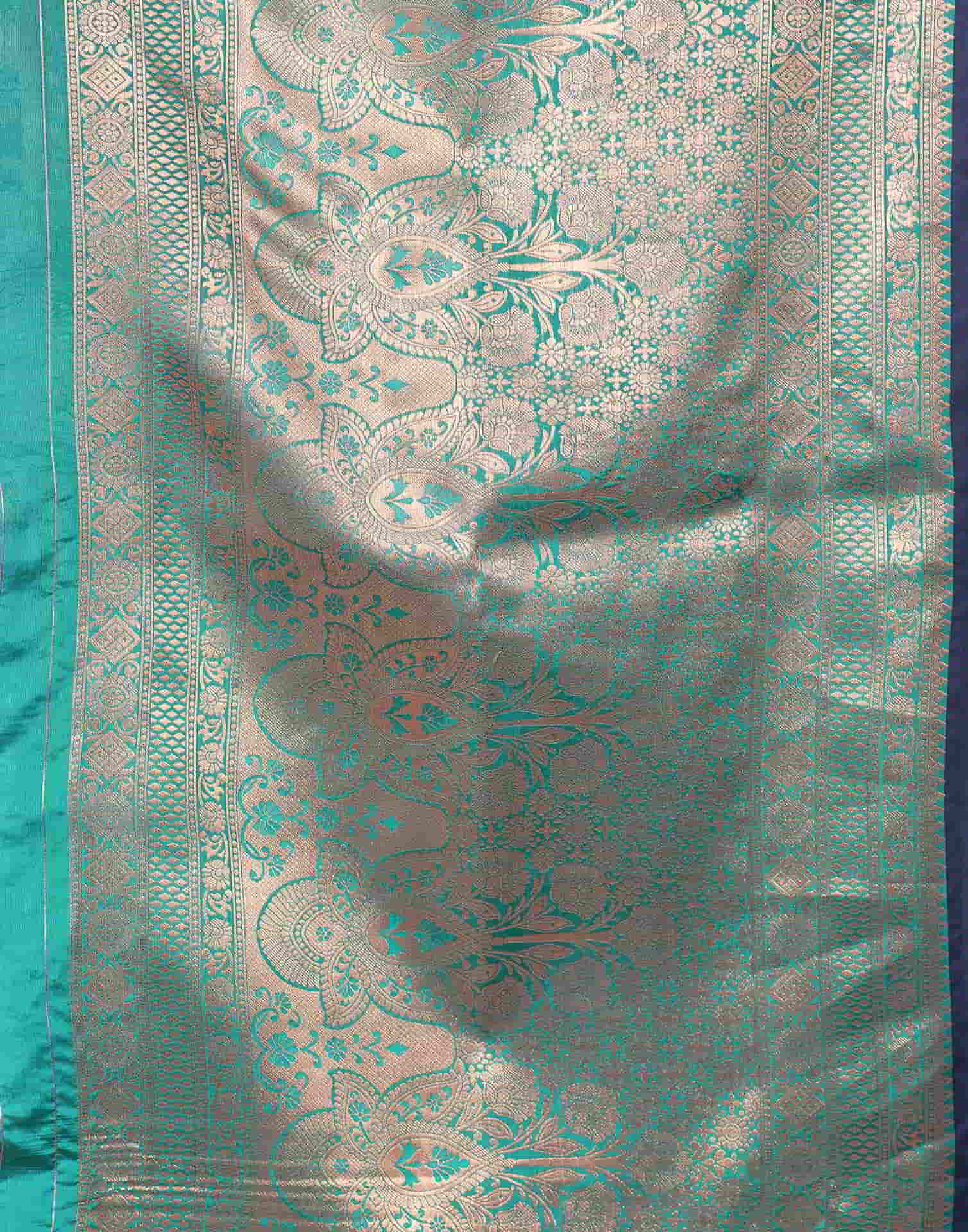 Blue Banarasi Silk Woven Saree