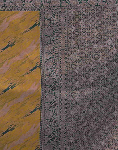 Yellow Banarasi Silk Woven Saree