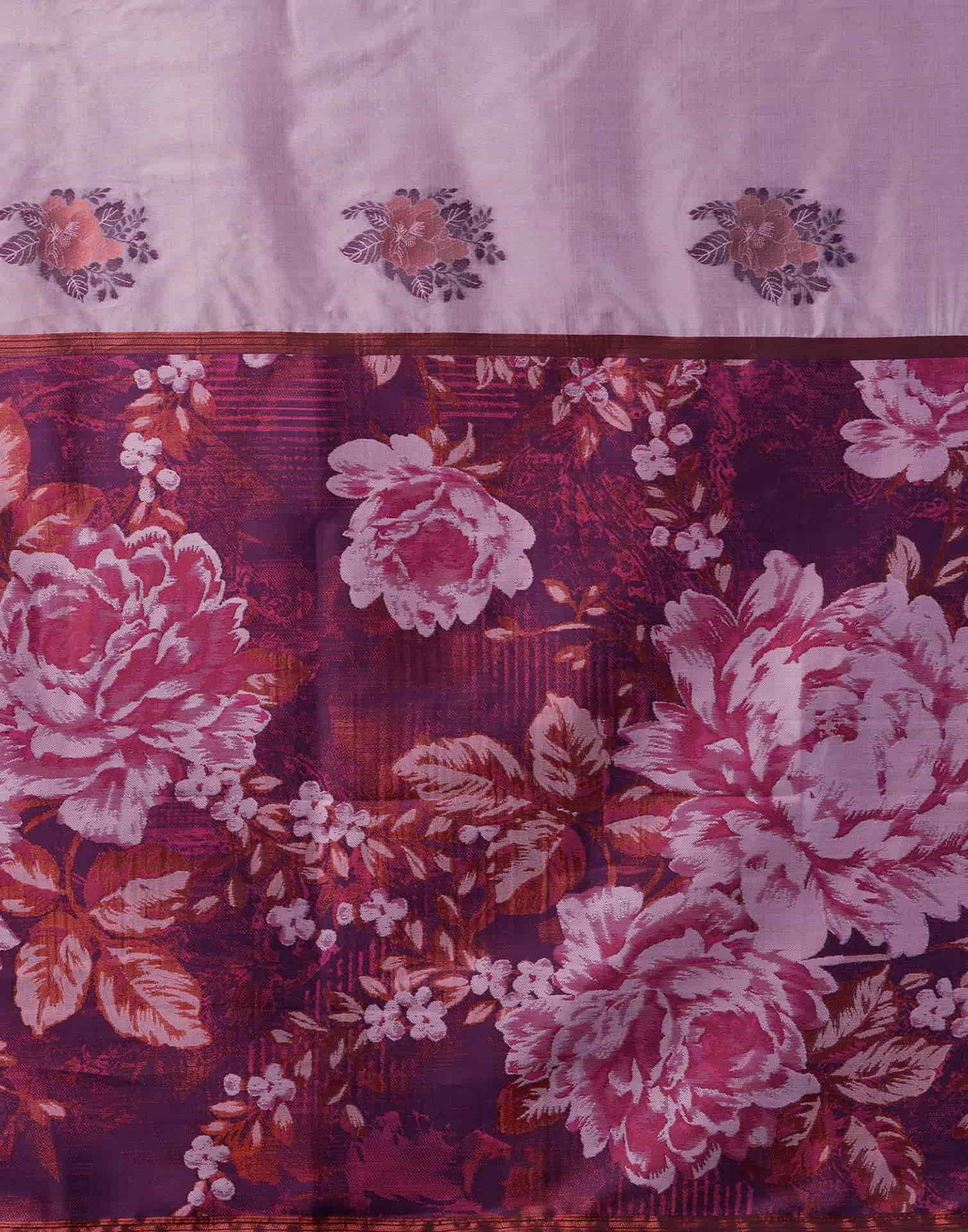 Mauve Banarasi Silk Woven Saree