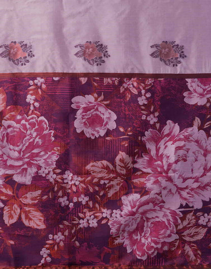 Mauve Banarasi Silk Woven Saree