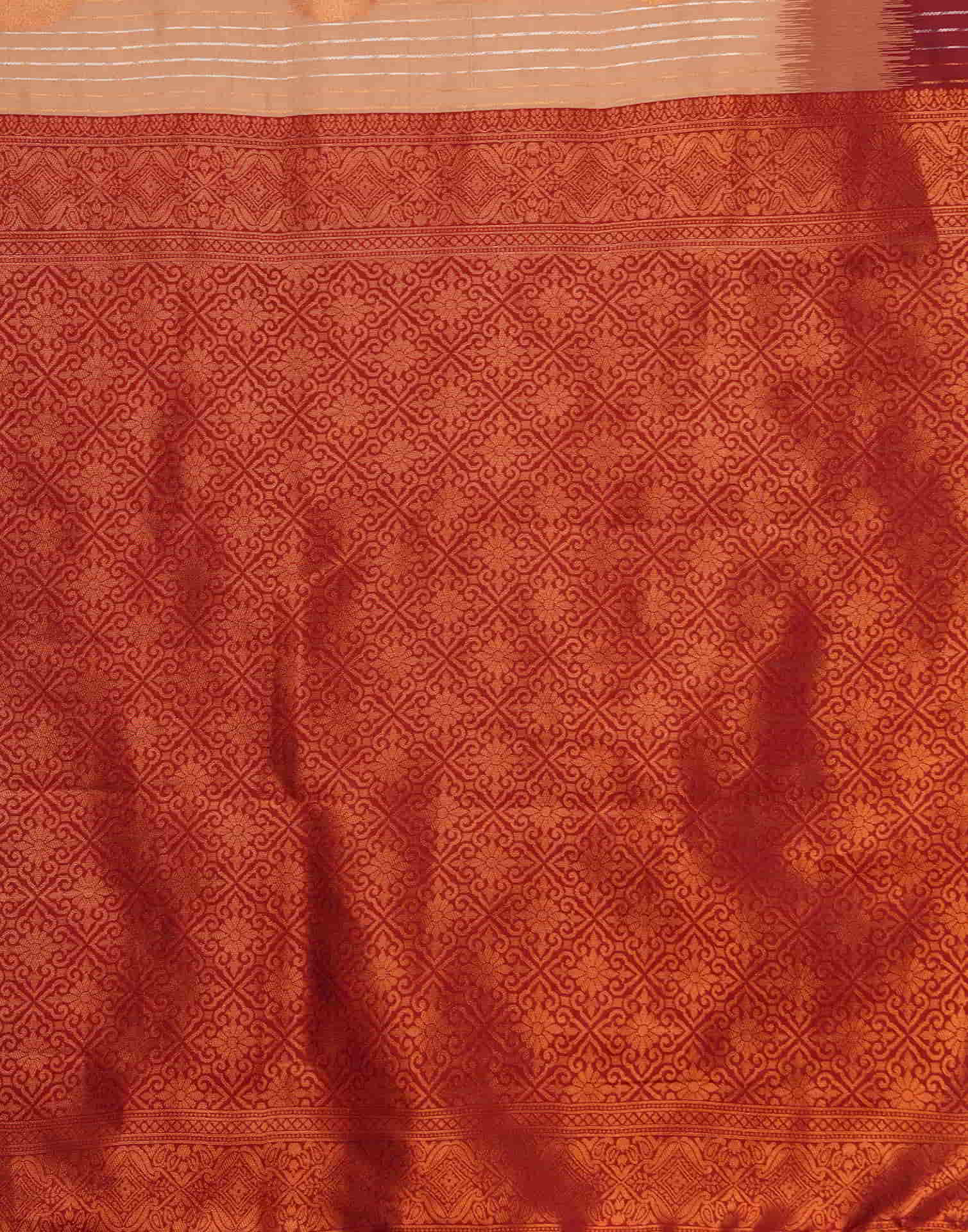 Brown Banarasi Silk Woven Saree