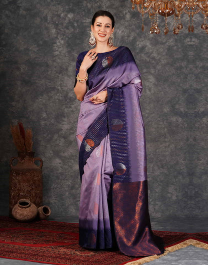 Blue Banarasi Silk Woven Saree