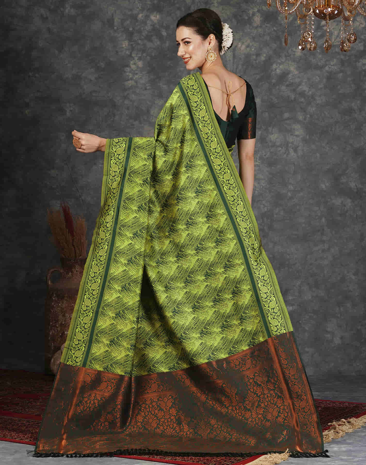 Light Green Silk Woven Banarasi Saree