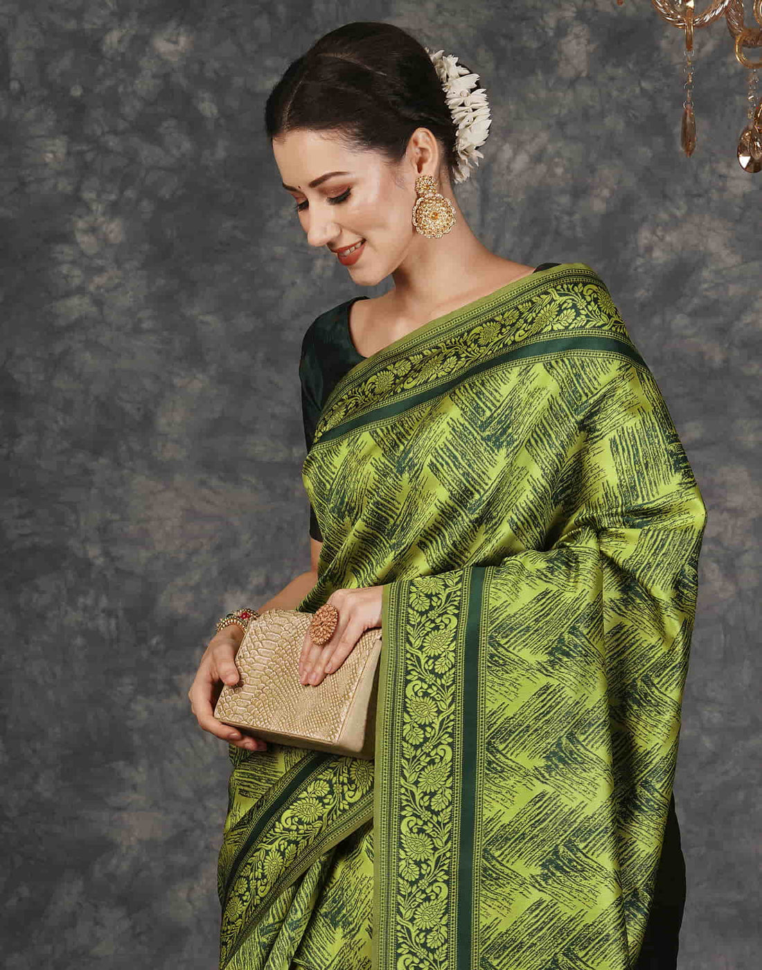 Light Green Silk Woven Banarasi Saree