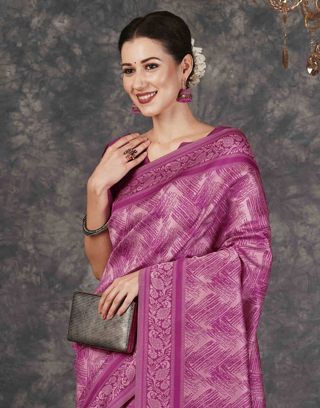 Light Pink Silk Woven Banarasi Saree