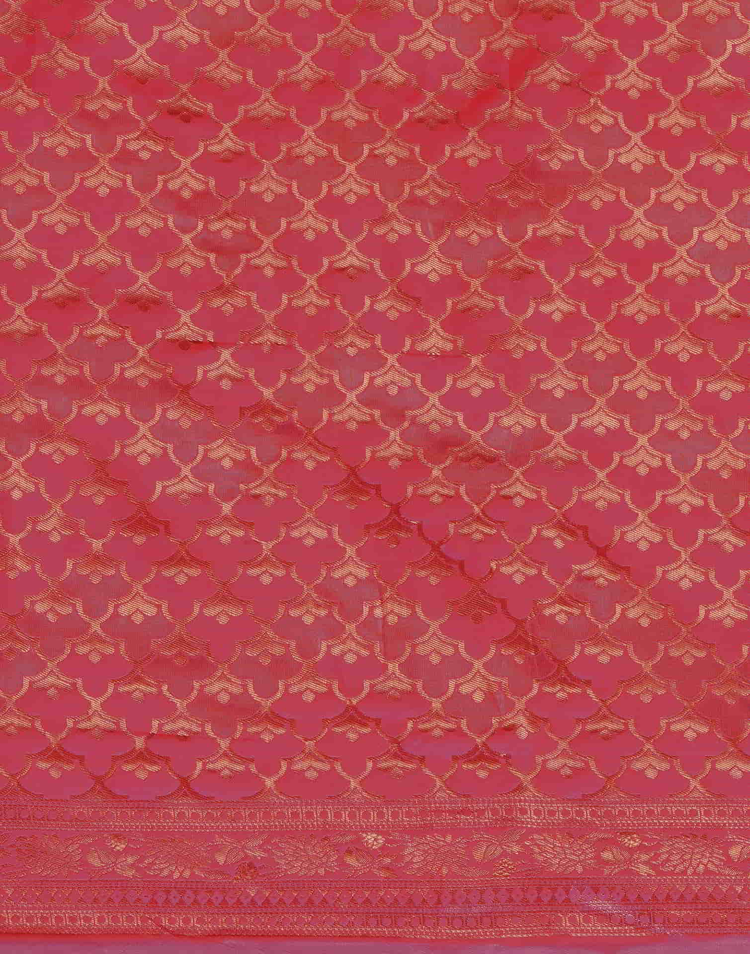 Pink Banarasi Silk Woven Saree