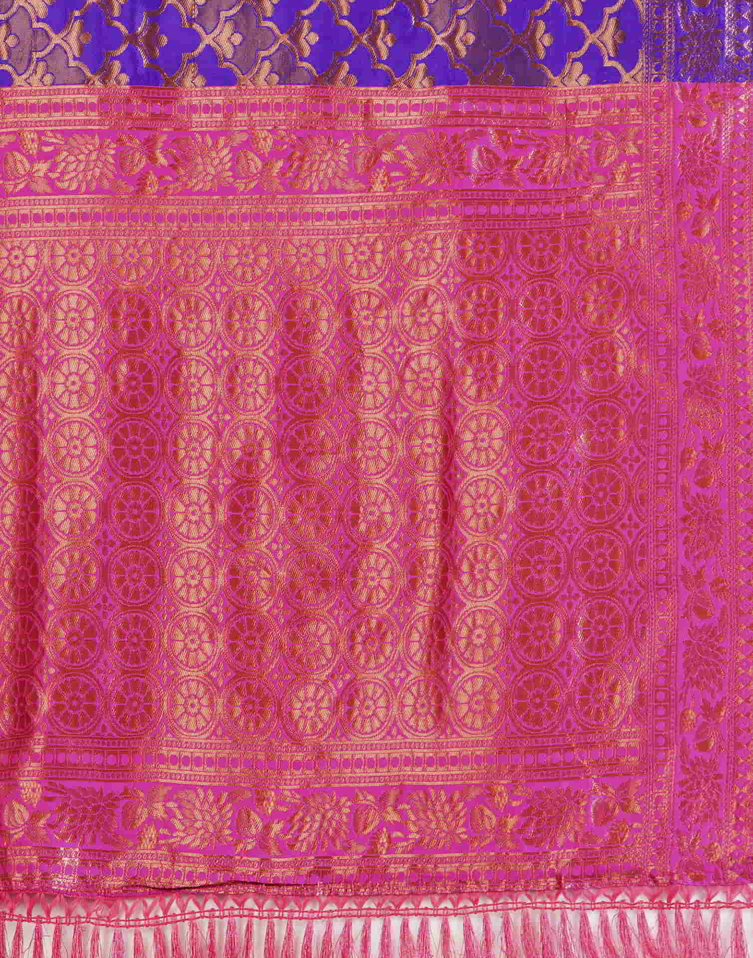 Purple Banarasi Silk Woven Saree