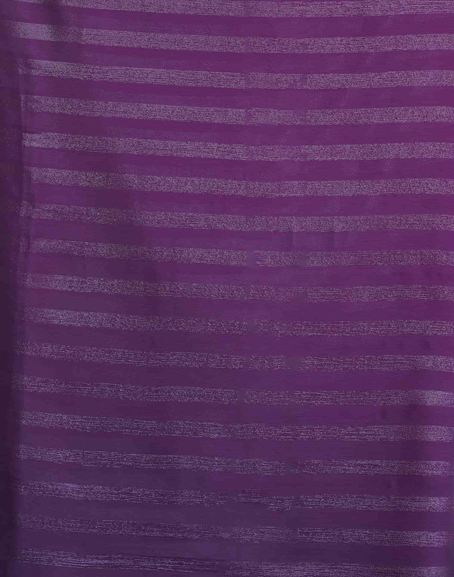 Dark Purple Chiffon Zari Plain Saree