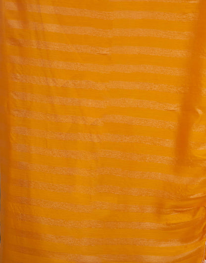 Turmeric Yellow Chiffon Zari Plain Saree