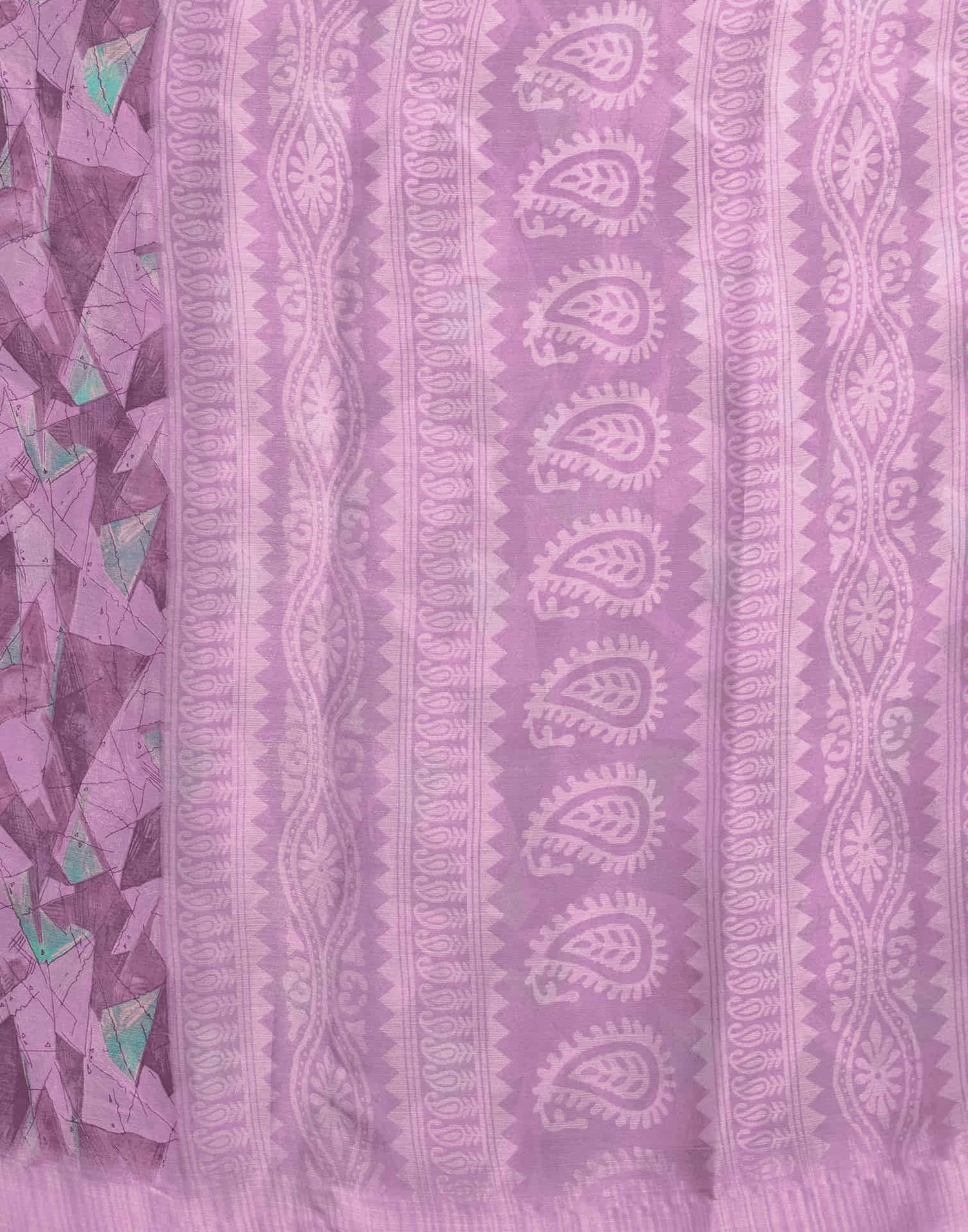 Light Purple Chiffon Printed Saree