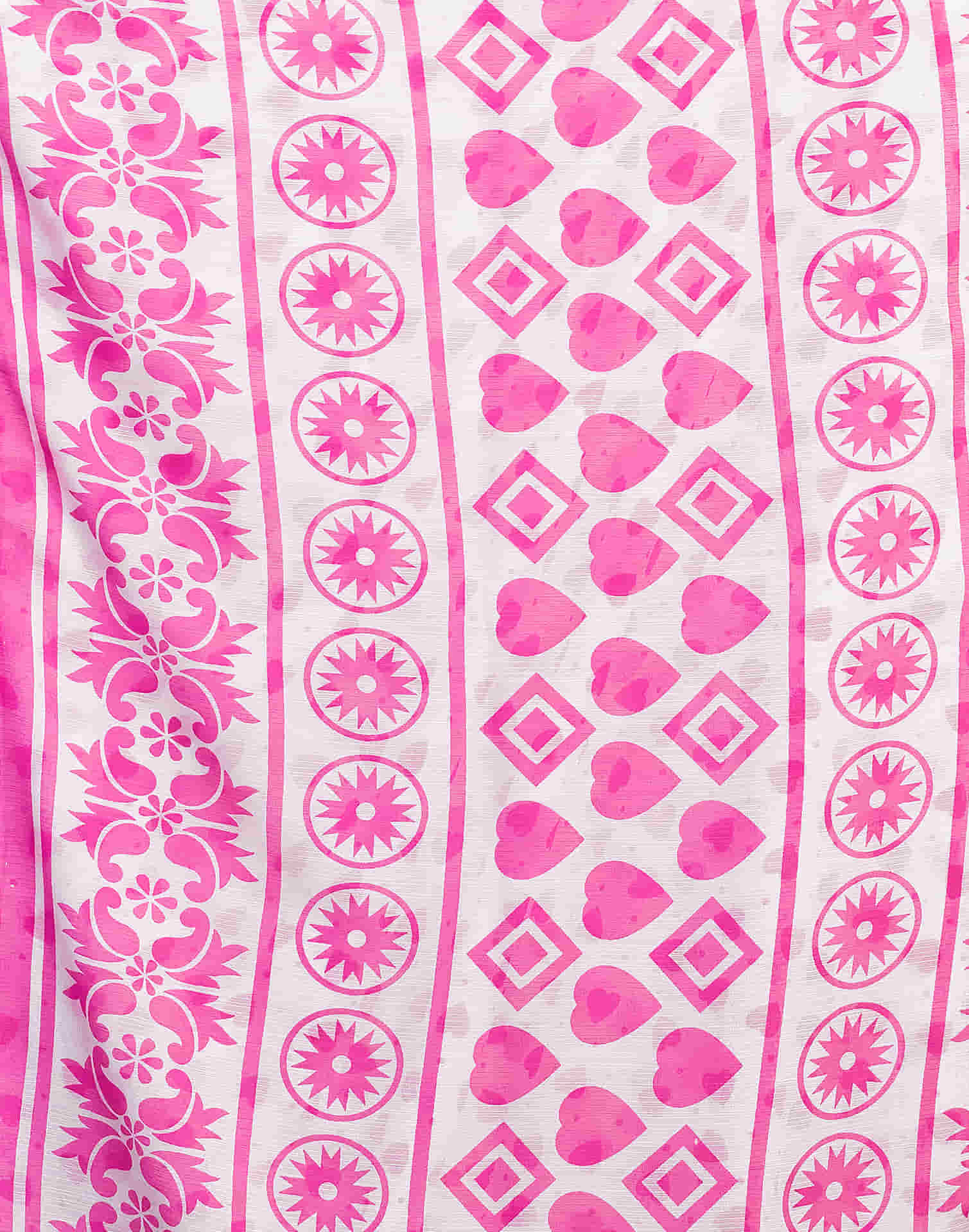 Pink Chiffon Printed Saree