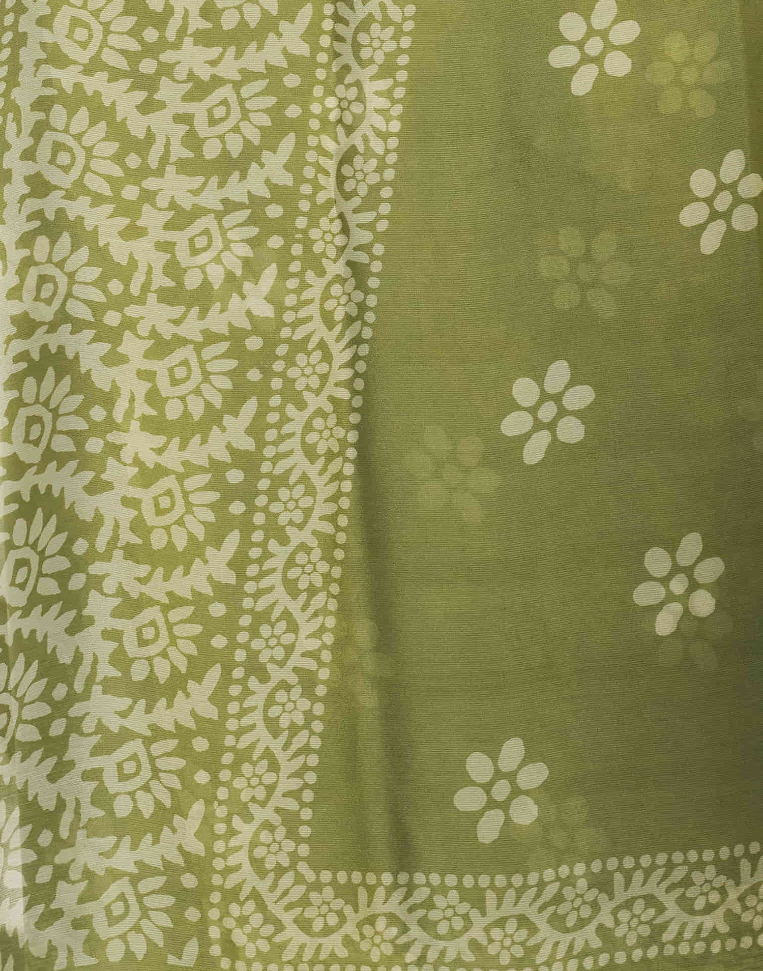 Pista Green Chiffon Printed Saree