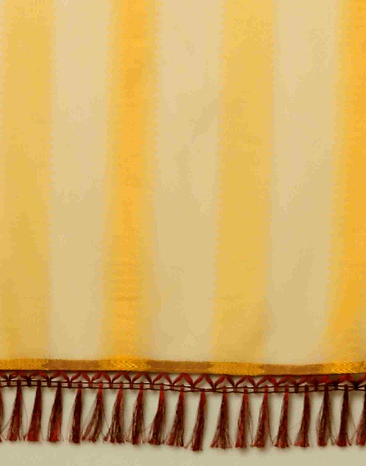 Yellow Net Plain Saree