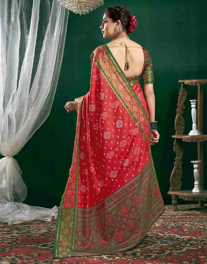 Red Silk Woven Banarasi Saree