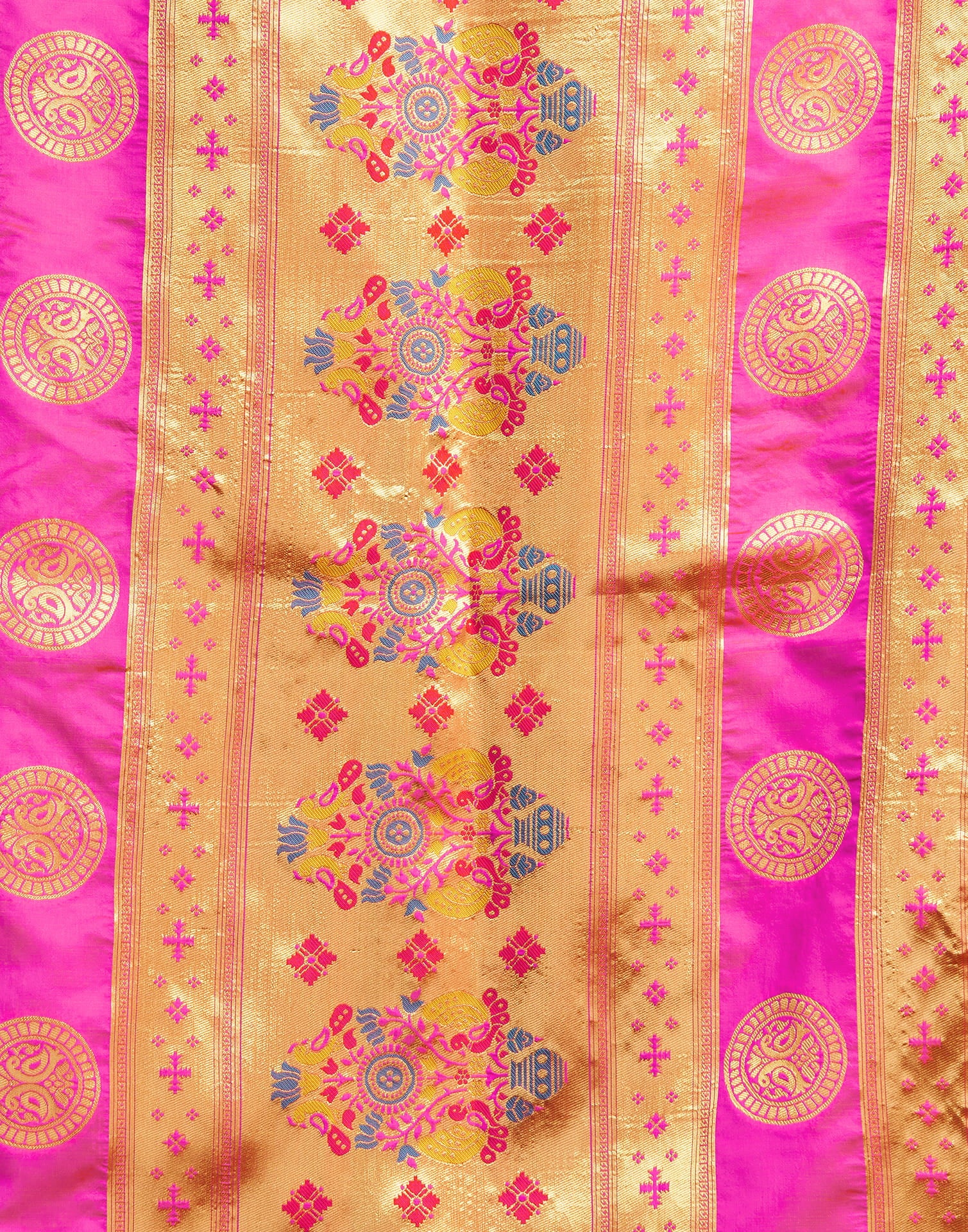 Lime Green Silk Woven Paithani Saree