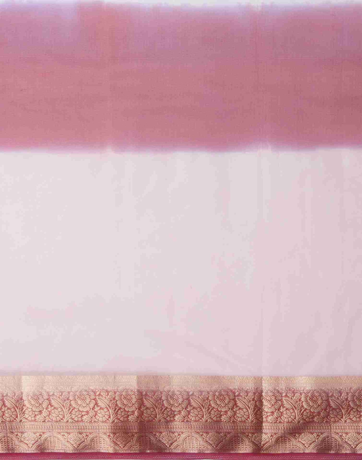 Rose Pink Organza Plain Woven Saree