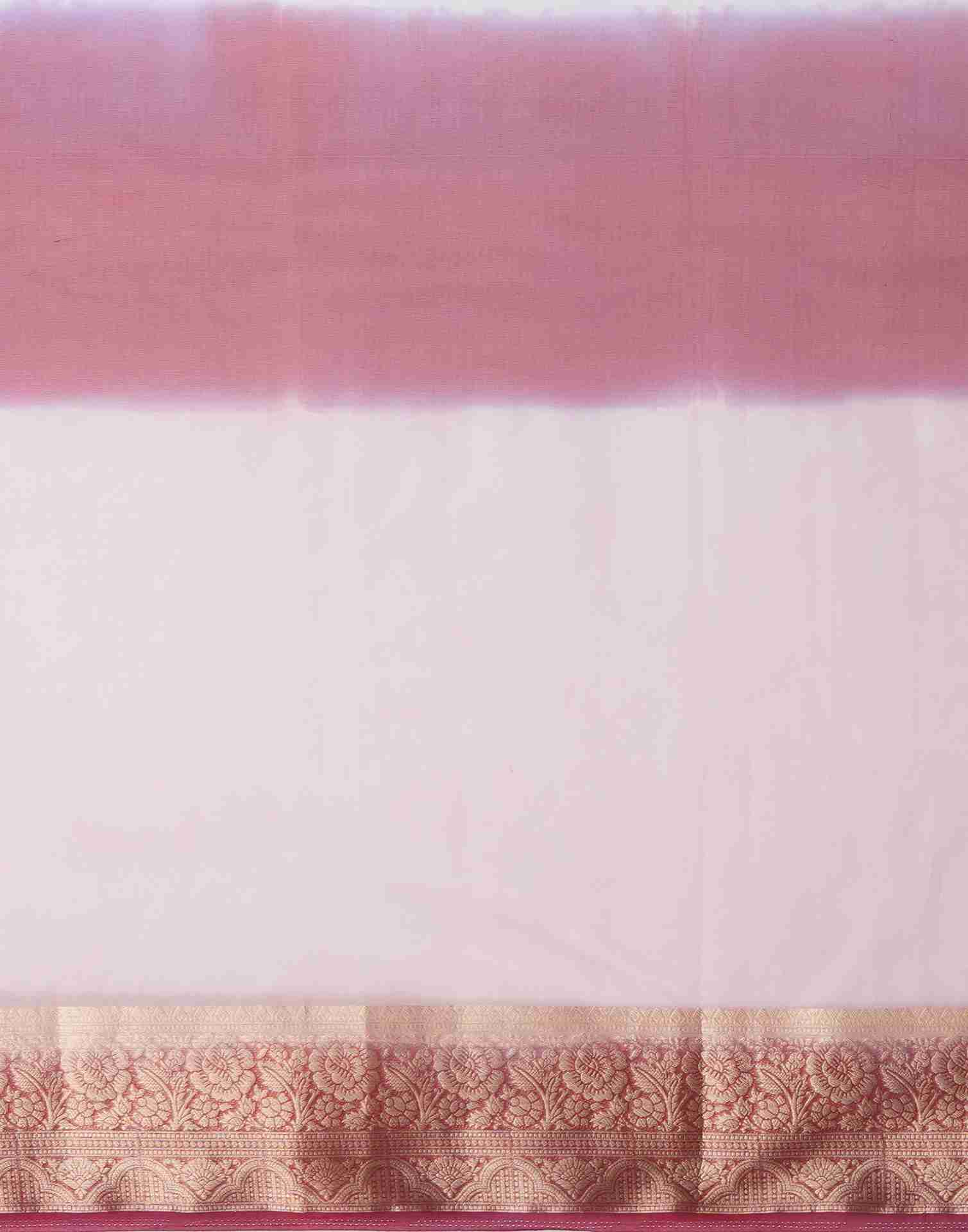 Rose Pink Organza Plain Woven Saree