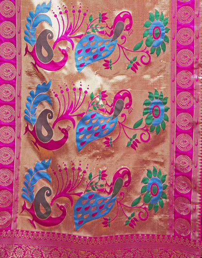 Dark Purple Silk Woven Paithani Saree