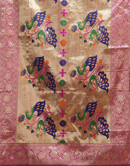 Dark Purple Silk Woven Paithani Saree