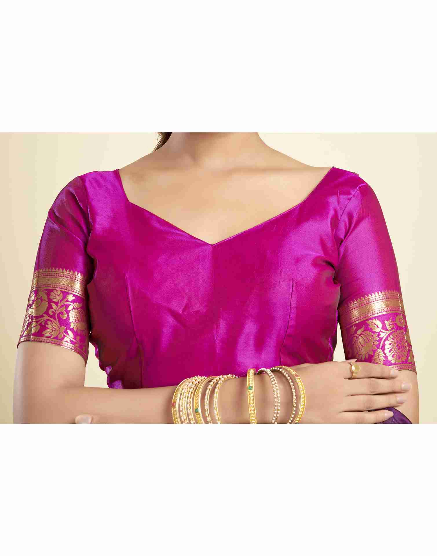 Dark Purple Silk Woven Paithani Saree