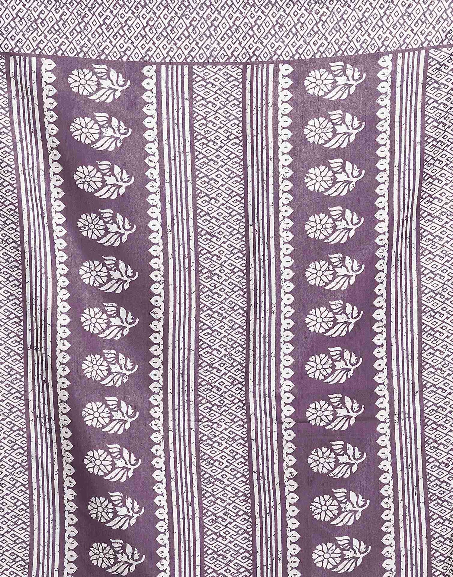 Mauve Silk Printed Saree