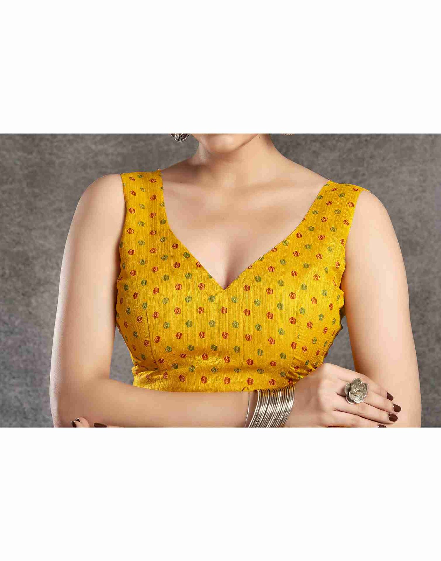 Turmeric Yellow Cotton Woven Printed Saree