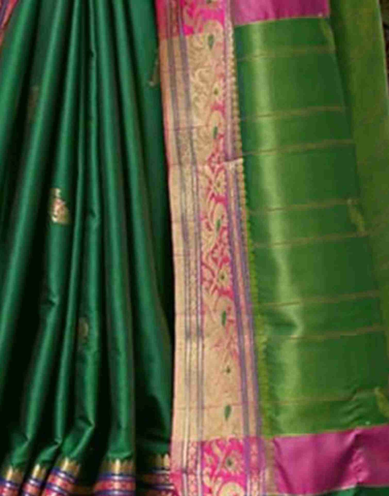 Green Silk Woven Banarasi Saree