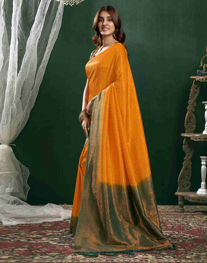 Turmeric Yellow Silk Woven Kanjivaram Saree