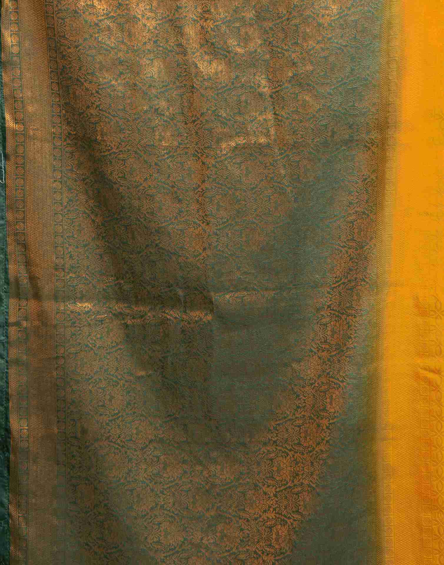 Turmeric Yellow Silk Woven Kanjivaram Saree