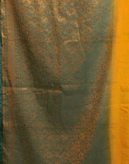 Turmeric Yellow Silk Woven Kanjivaram Saree