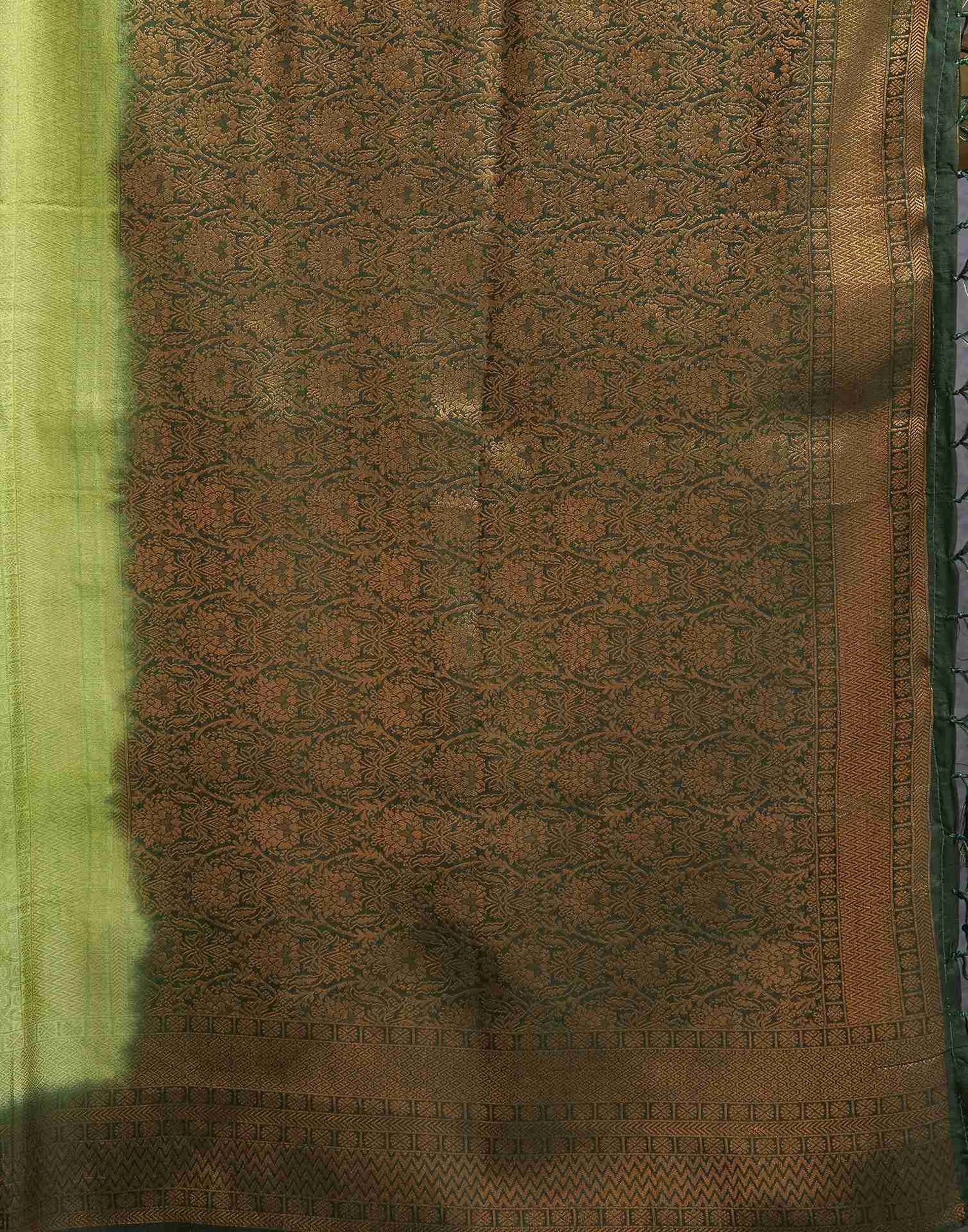 Pista Green Silk Woven Kanjivaram Saree