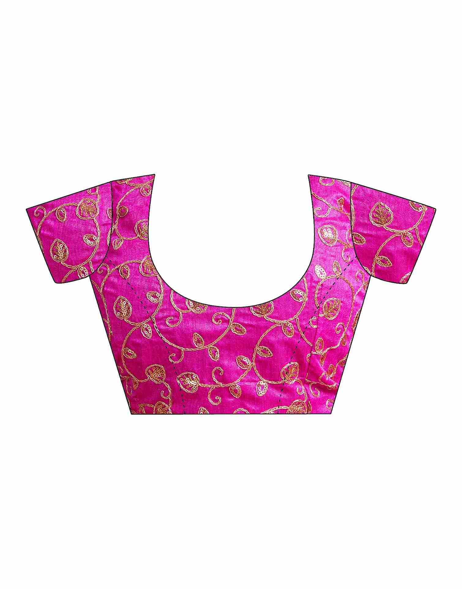 Magenta Georgette Printed Saree