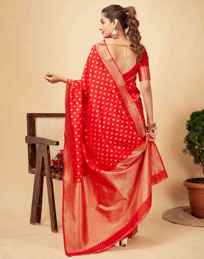 Red Banarasi Silk Saree