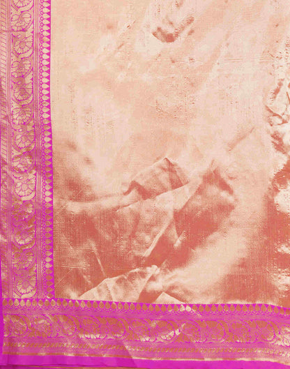 Pink Silk Woven Banarasi Saree