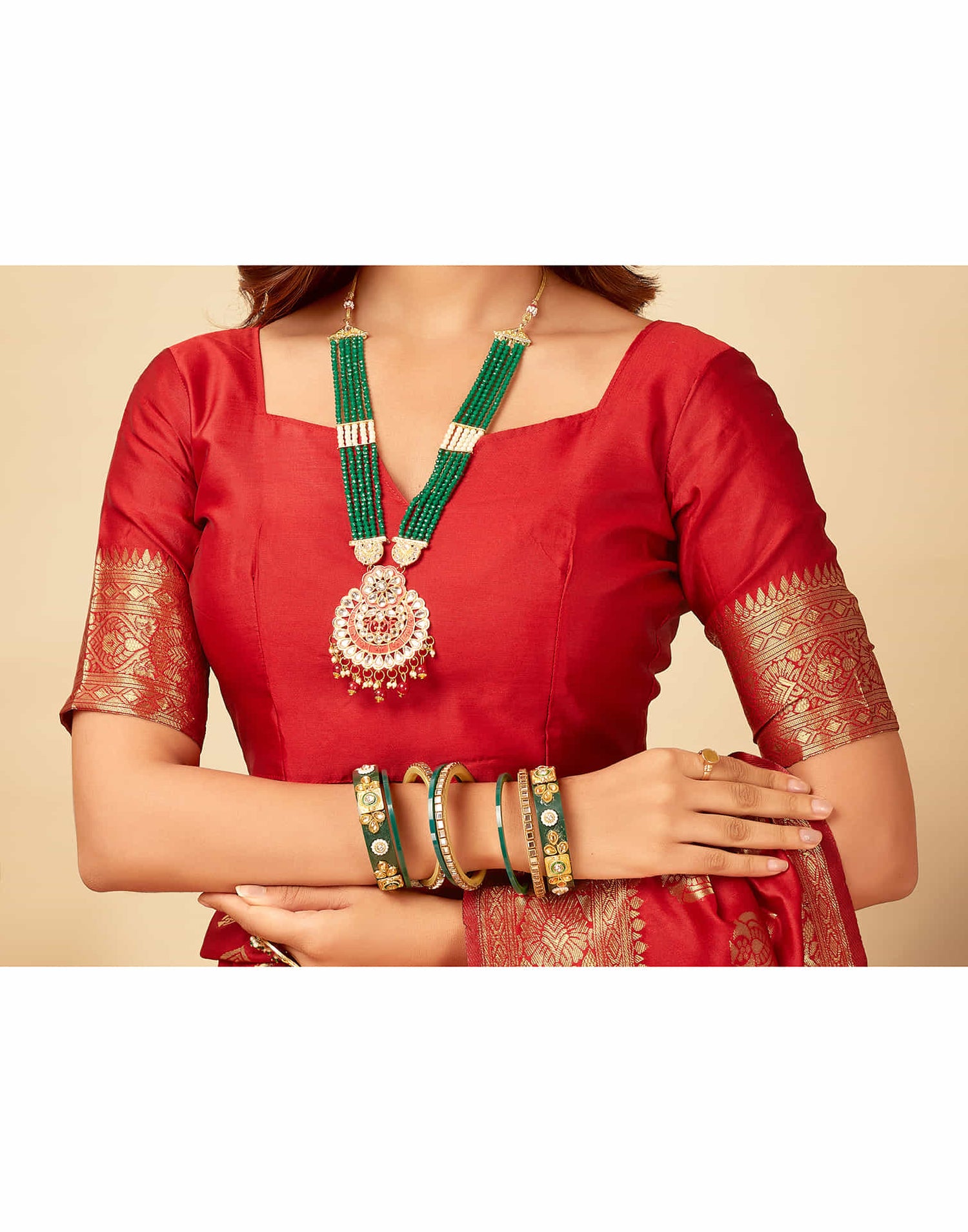 Red Woven Banarasi Silk Saree