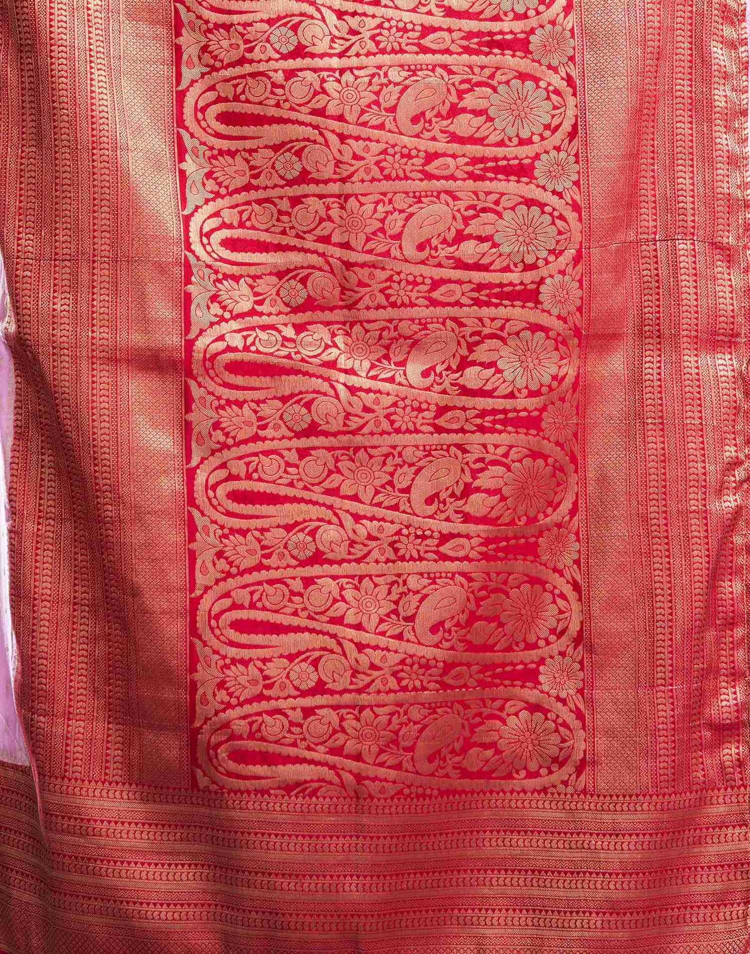 Light Pink Georgette Woven Banarasi Saree