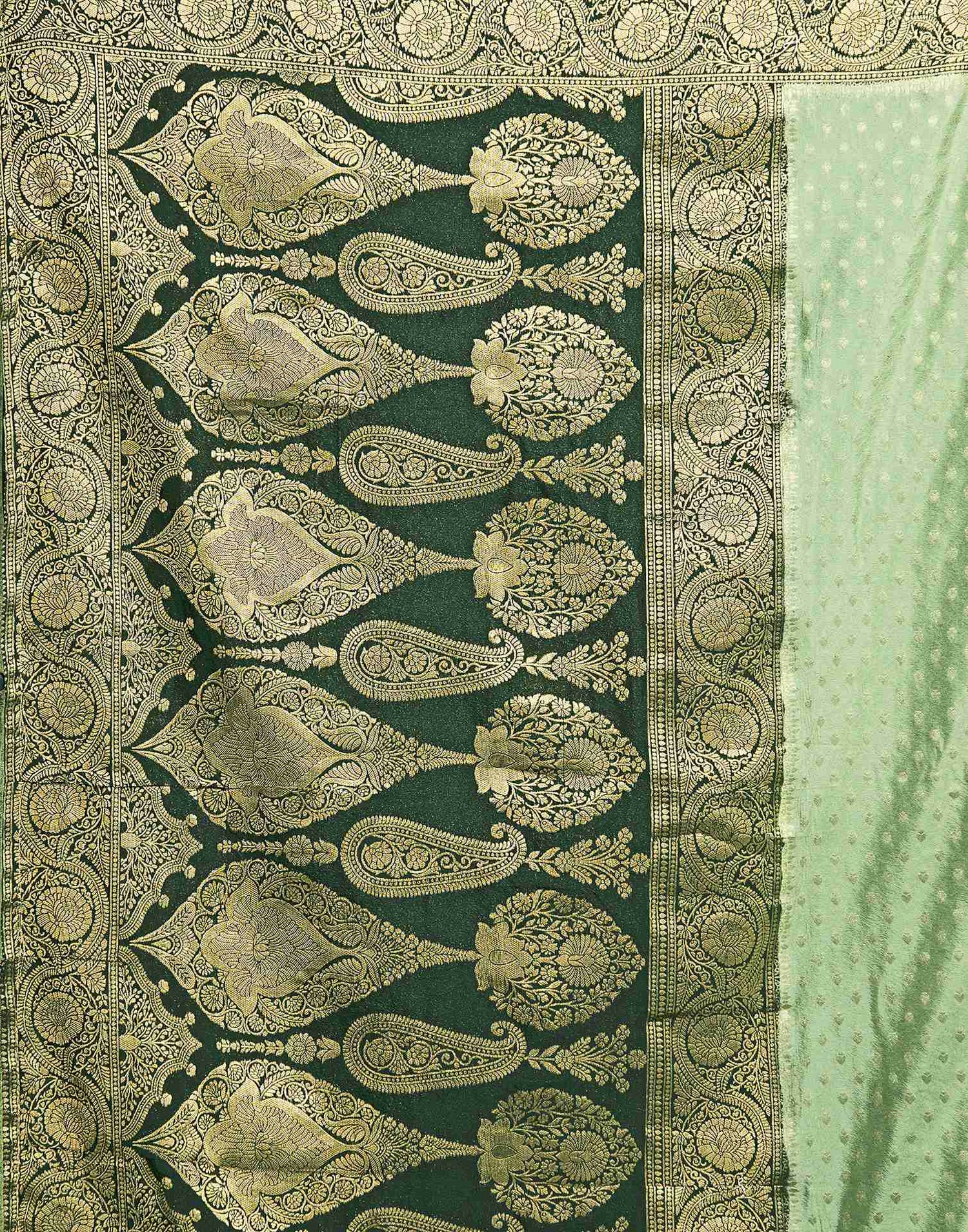 Pista Green Georgette Woven Banarasi Saree