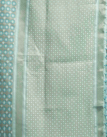 Light Turquoise Silk Woven Saree