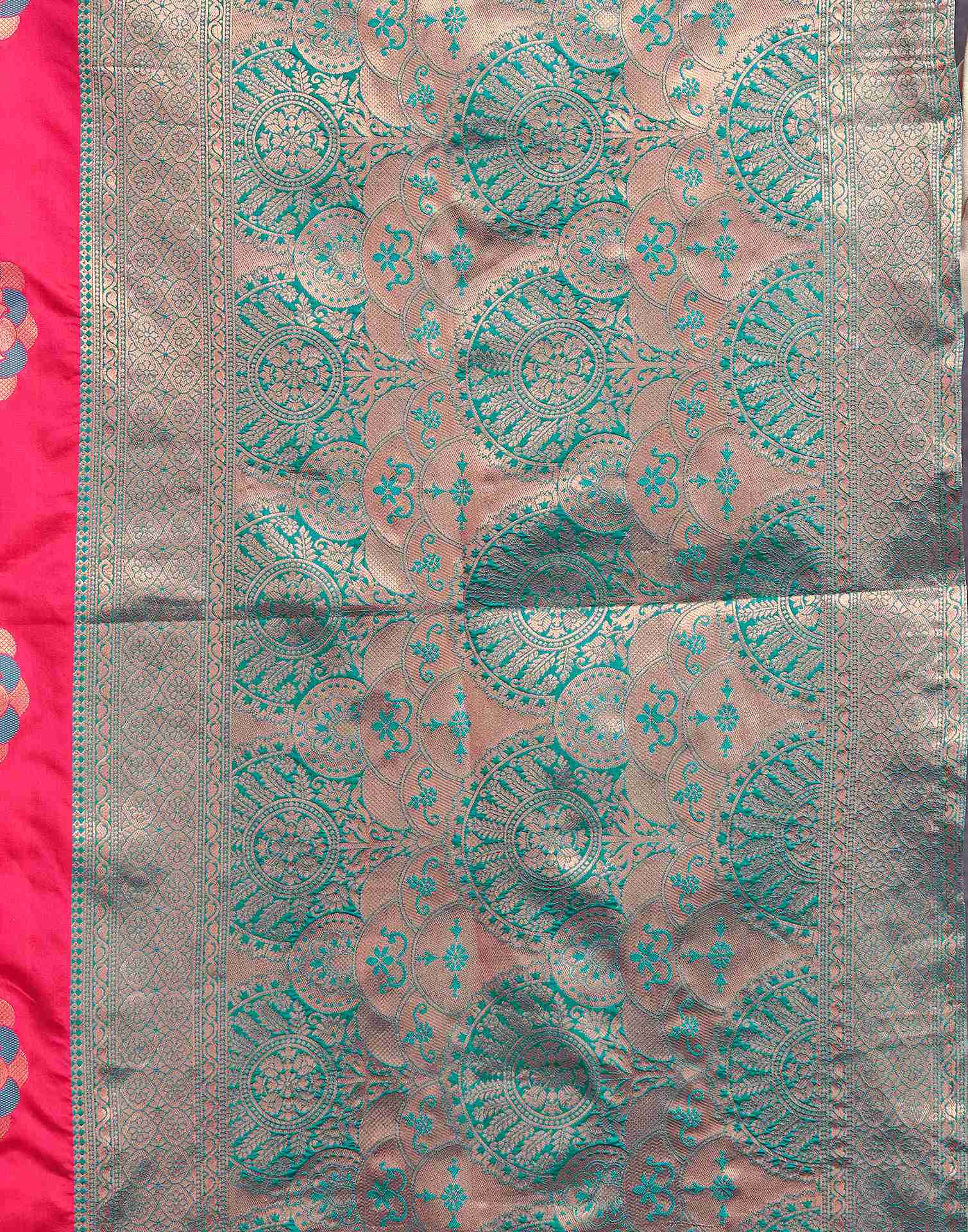 Magenta Silk Woven Weaving Saree