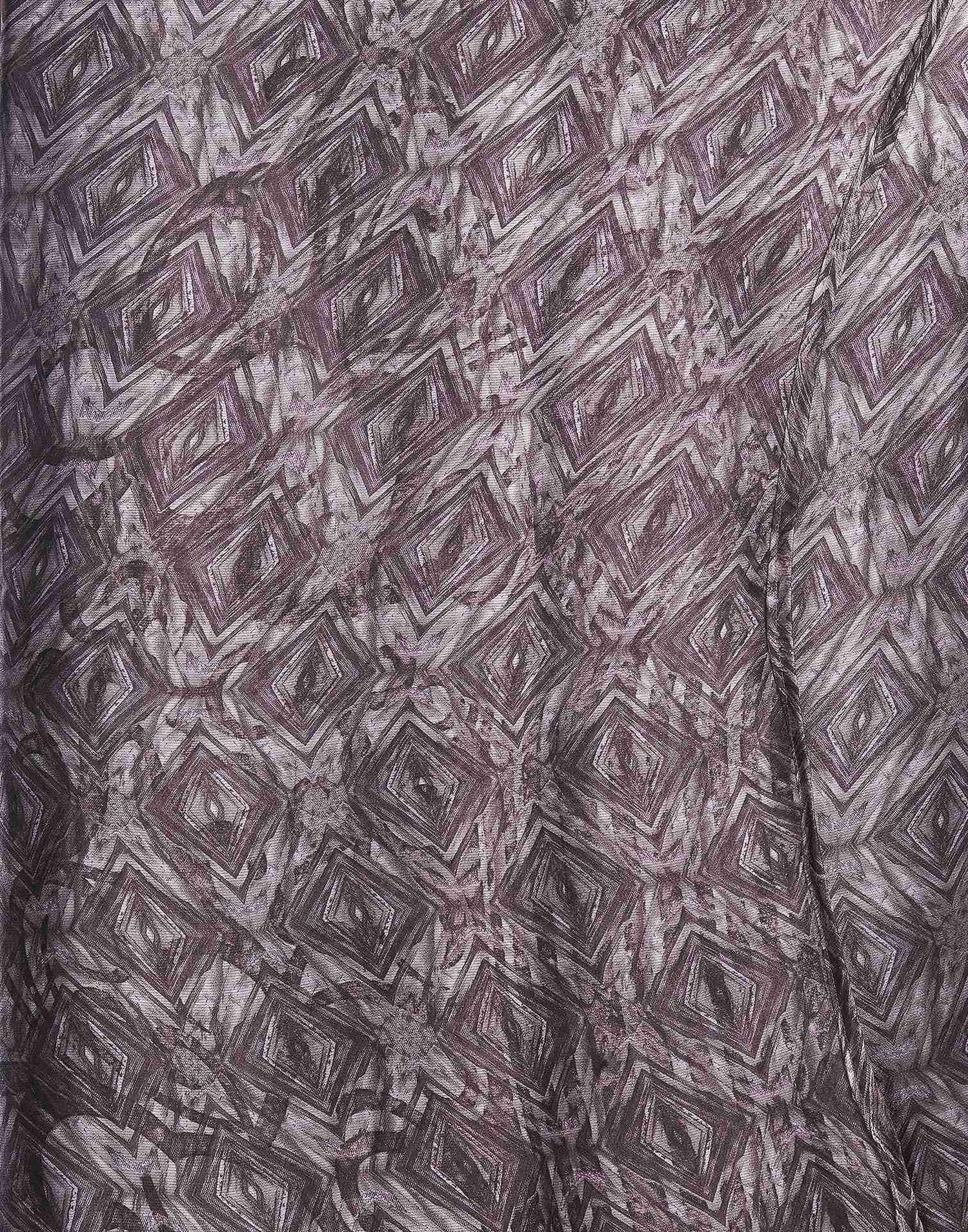 Dusty Mauve Georgette Printed Saree