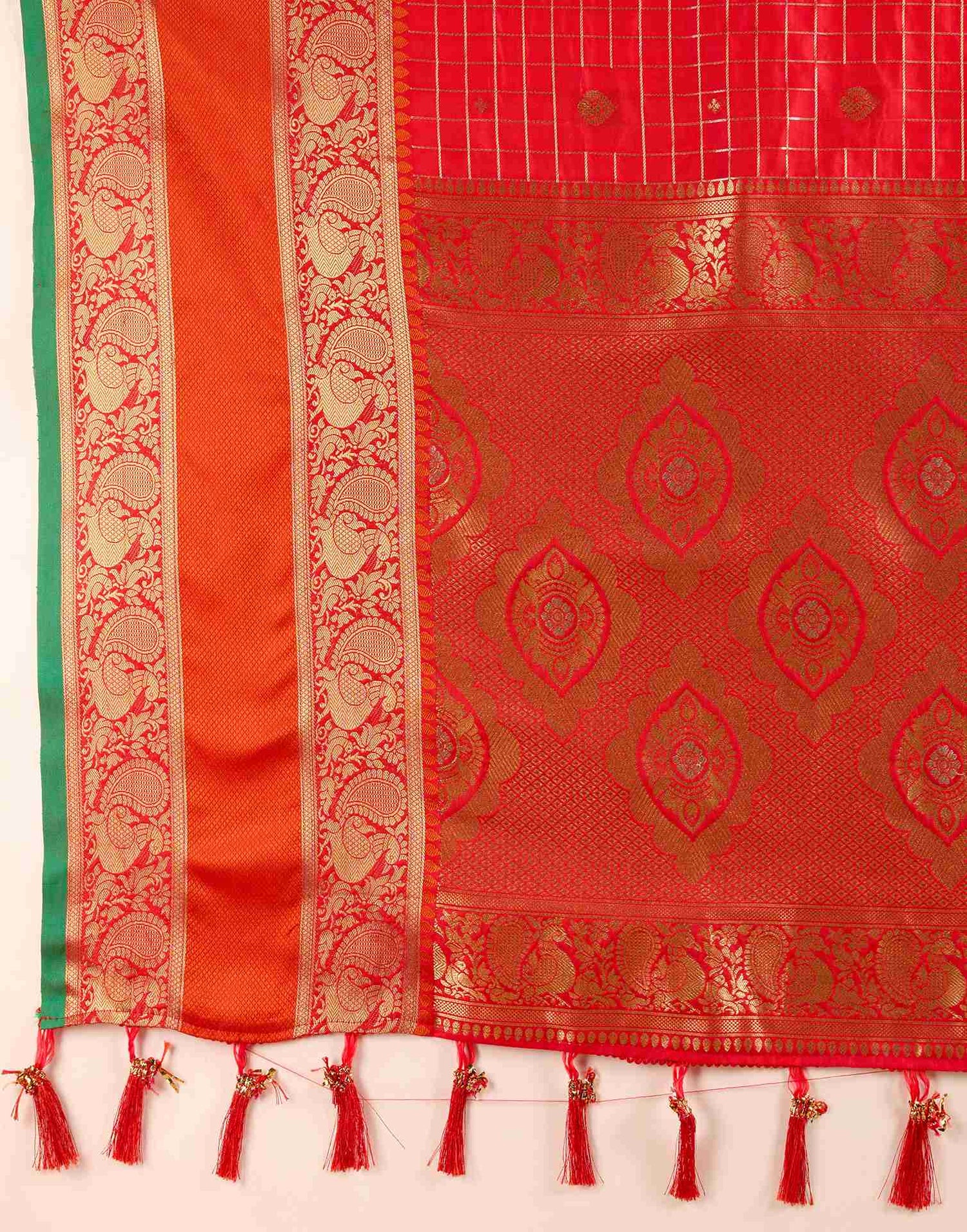 Red Silk Woven Banarasi Saree