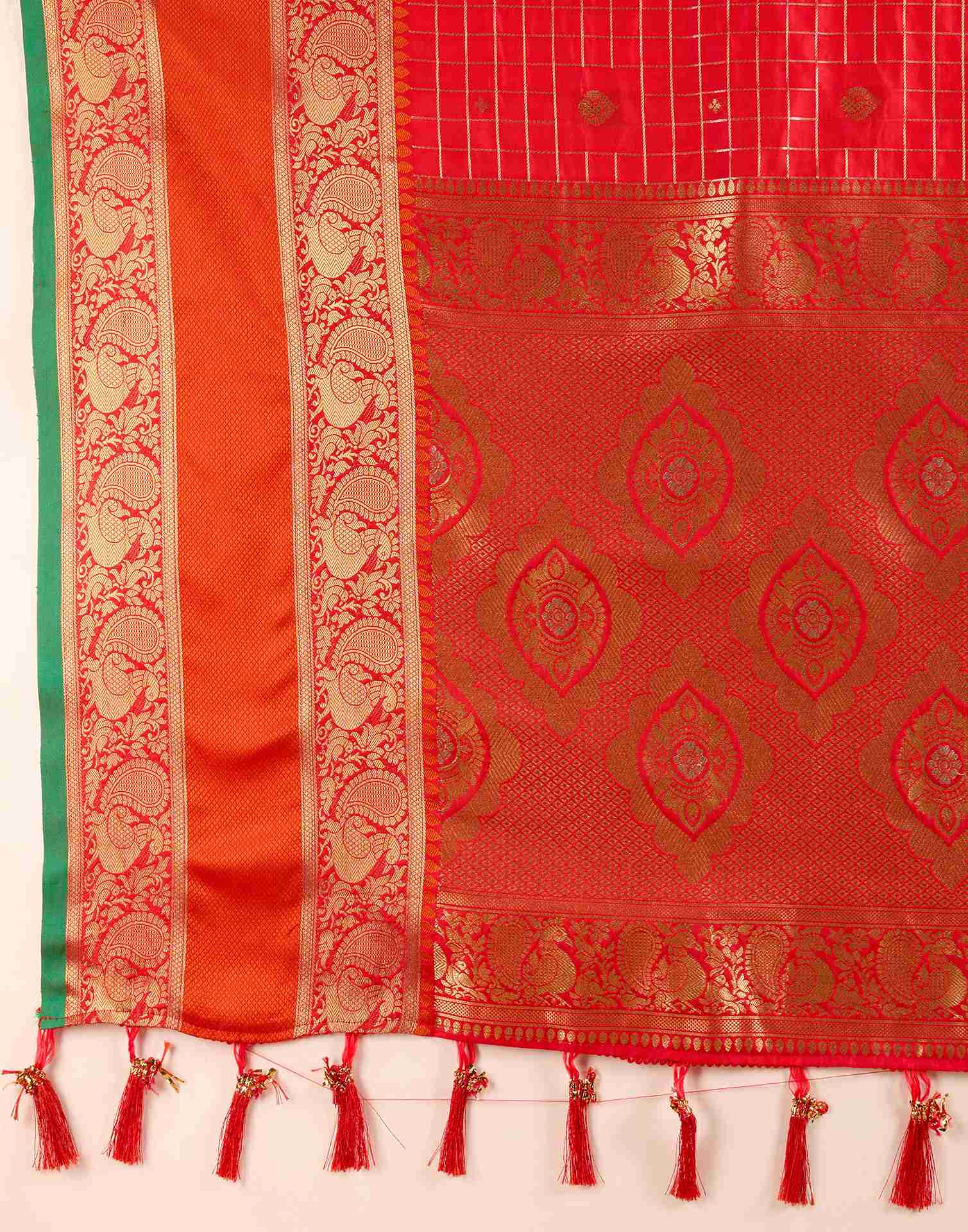 Red Silk Woven Banarasi Saree