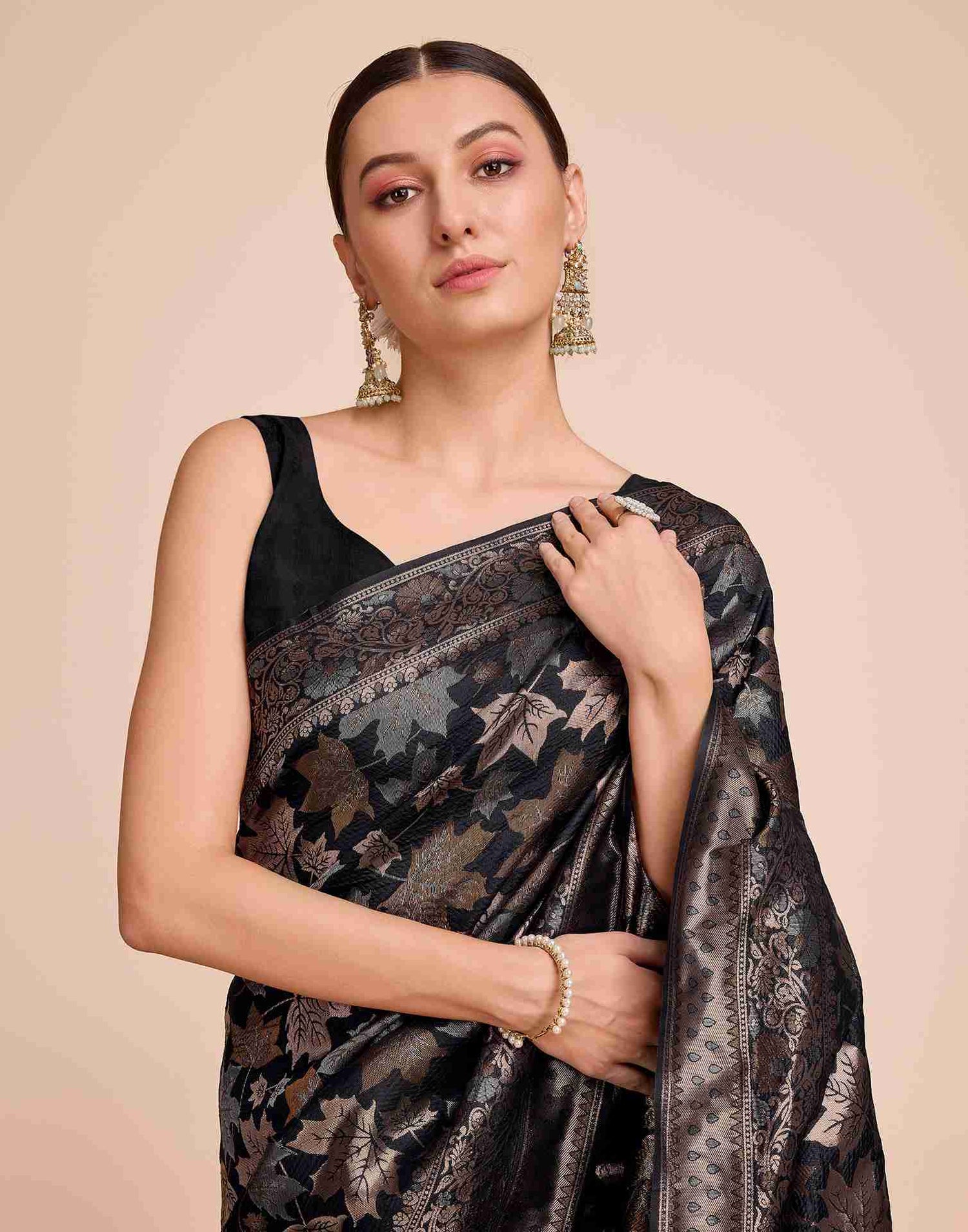 Black Silk Woven Banarasi Saree