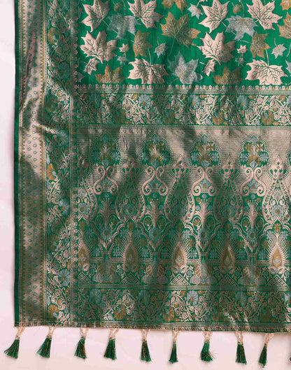 Green Silk Woven Banarasi Saree